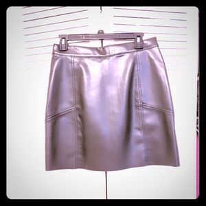 Leather mini skirt